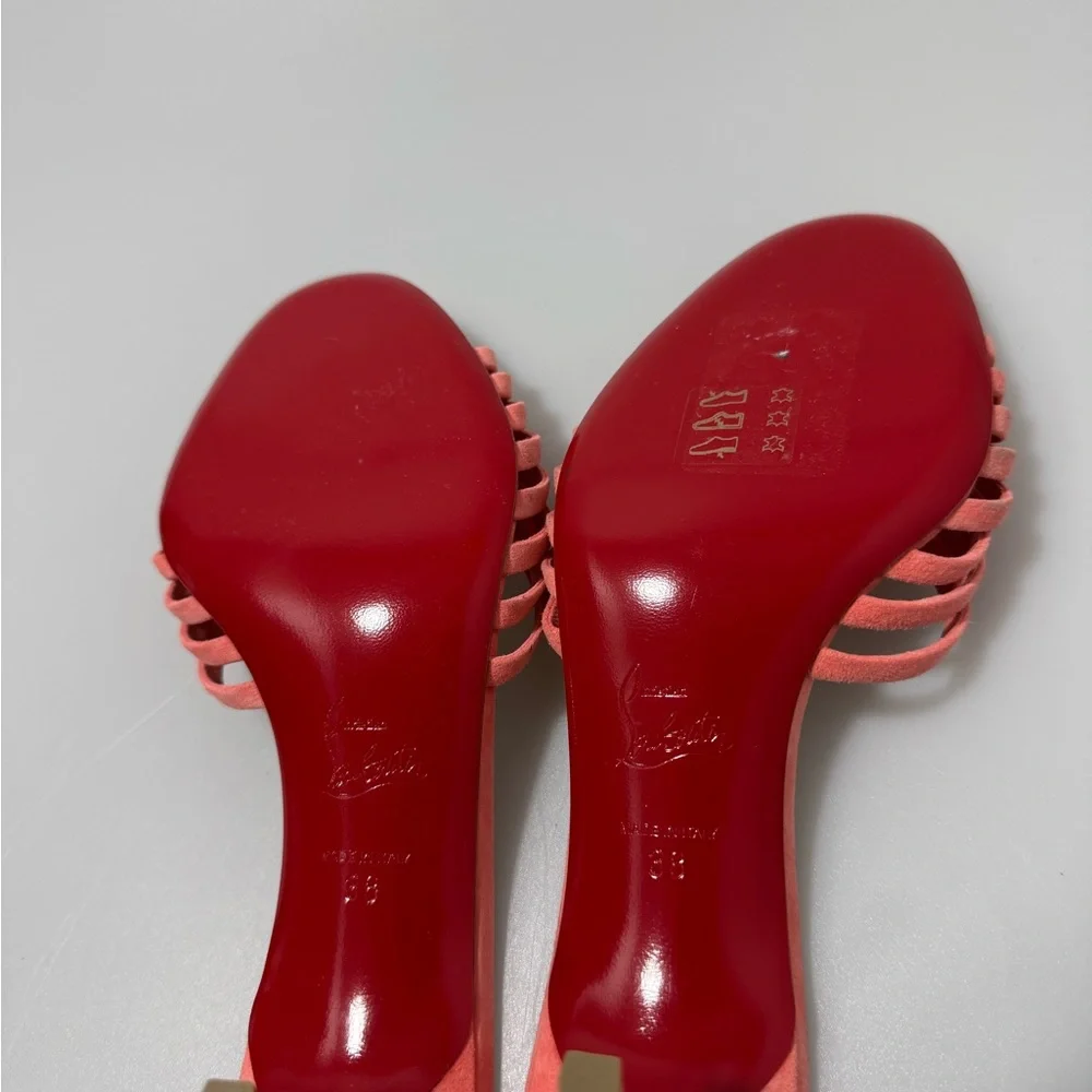 Christian Louboutin Belbrossa Pompom Sandals Women’s Size EU 38/US 8 - Picture 5 of 8